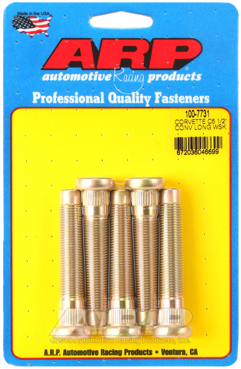 ARP Chevrolet Corvette C5 Long Wheel Stud Kit - 1/2" Conversion (5 Studs)