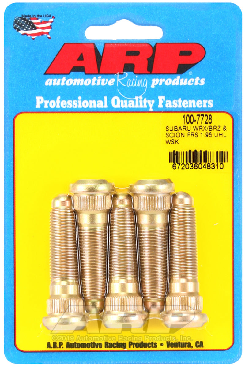 ARP Subaru WRX / BRZ / Scion FR-S Wheel Stud Kit - M12 x 1.25, 1.95" UHL (5 Studs)