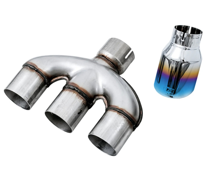 AWE Dual-to-Triple Tip Conversion Kit - Honda Civic Si 2017-2020 - Vapor Blue, view 2