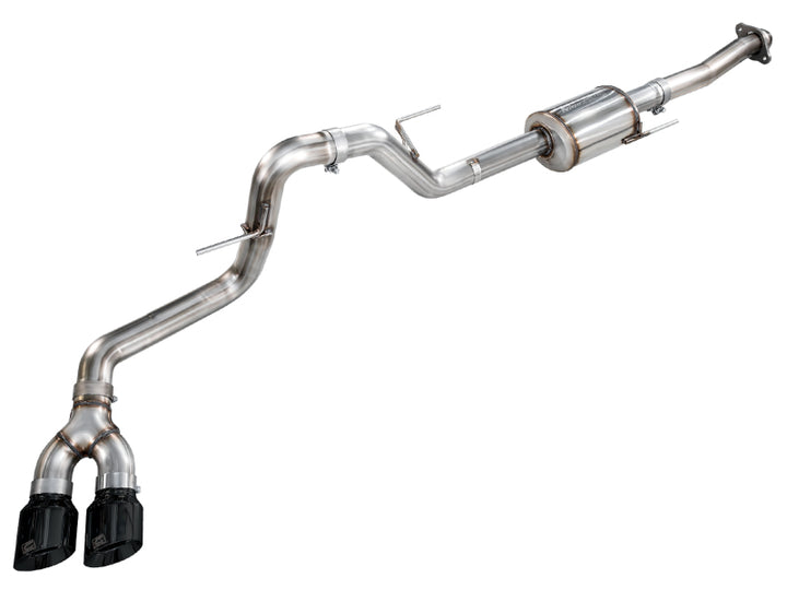 AWE Ford F150 2021-2025 (14th Gen Reg Cab) Cat-Back Exhaust - 4.5in Dual Side Exit Diamond Black Tips
