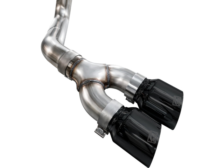 AWE Ford F150 2021-2025 (14th Gen Reg Cab) Cat-Back Exhaust - 4.5in Dual Side Exit Diamond Black Tips, view 11