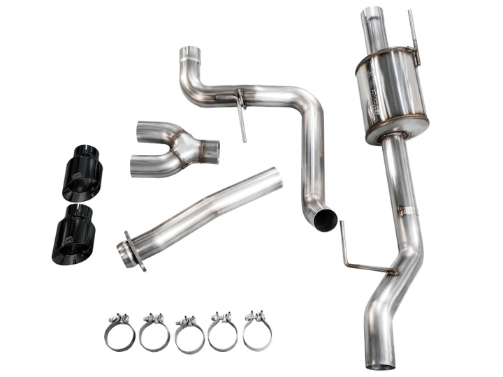 AWE Ford F150 2021-2025 (14th Gen Reg Cab) Cat-Back Exhaust - 4.5in Dual Side Exit Diamond Black Tips, view 12