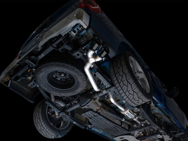 AWE Ford F150 2021-2025 (14th Gen Reg Cab) Cat-Back Exhaust - 4.5in Dual Side Exit Diamond Black Tips, view 2