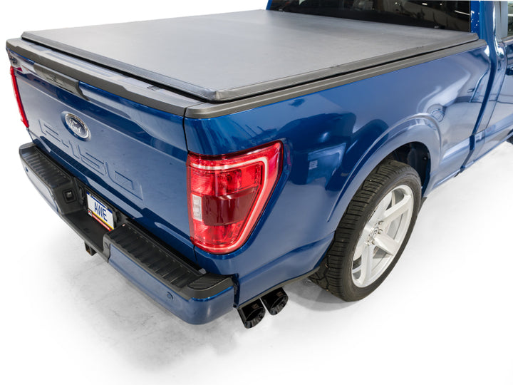 AWE Ford F150 2021-2025 (14th Gen Reg Cab) Cat-Back Exhaust - 4.5in Dual Side Exit Diamond Black Tips, view 3