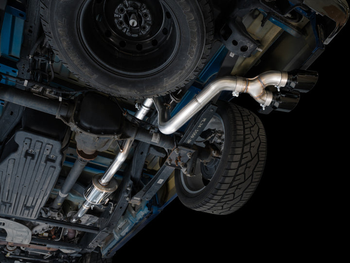 AWE Ford F150 2021-2025 (14th Gen Reg Cab) Cat-Back Exhaust - 4.5in Dual Side Exit Diamond Black Tips, view 9