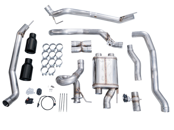 AWE SwitchPath Cat-Back Exhaust - Ford Ranger Raptor 3.0L 2024-2026 - Diamond Black Tips, view 15