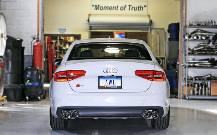 AWE Touring Edition Cat-Back Exhaust - Audi S4 (B8.5) 2013-2016 - Chrome Silver 102mm Tips, view 3