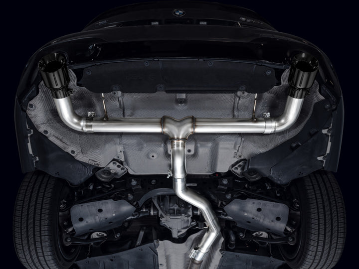 AWE Track Edition Axle-Back Exhaust - BMW 330i, 330i xDrive 2019-2024 - Diamond Black Tips, view 6