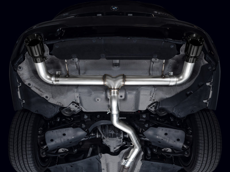 AWE Track Edition Axle-Back Exhaust - BMW 330i, 330i xDrive 2019-2024 - Diamond Black Tips, view 6