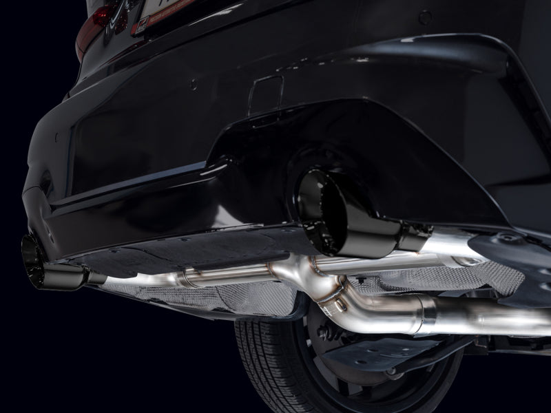 AWE Track Edition Axle-Back Exhaust - BMW 330i, 330i xDrive 2019-2024 - Diamond Black Tips, view 7