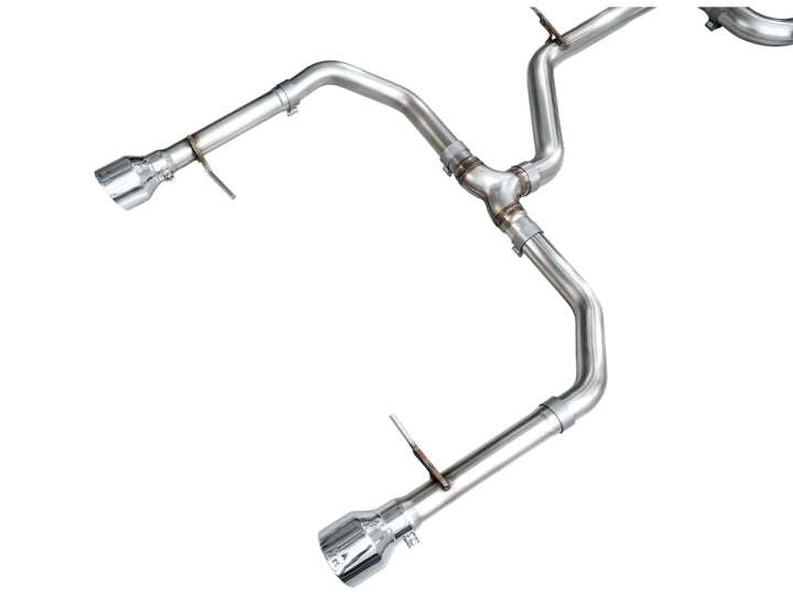 AWE Track Edition Catback Exhaust - Volkswagen Jetta GLI 2022-2025, Chrome Silver Tips, view 14