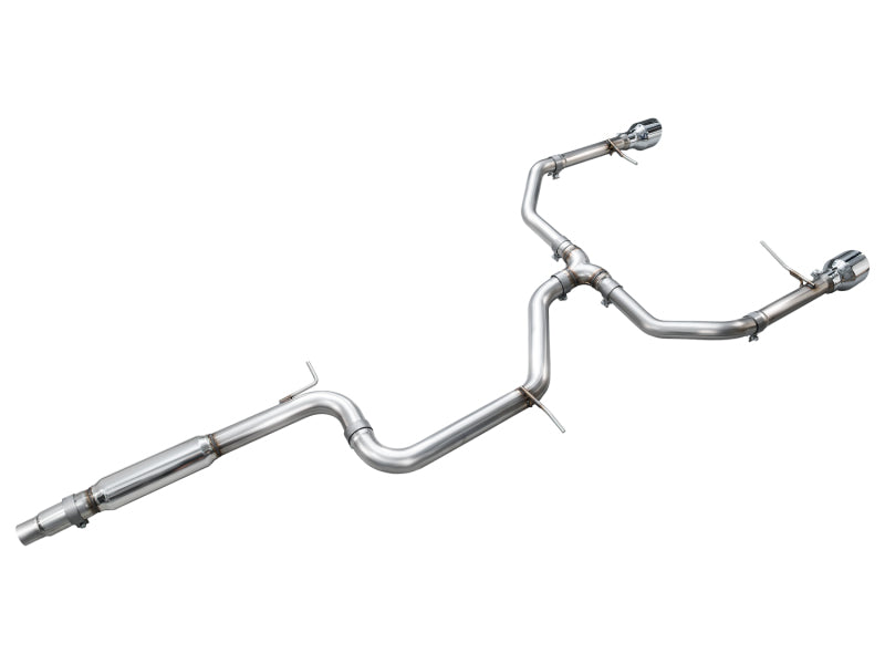 AWE Track Edition Catback Exhaust - Volkswagen Jetta GLI 2022-2025, Chrome Silver Tips, view 17