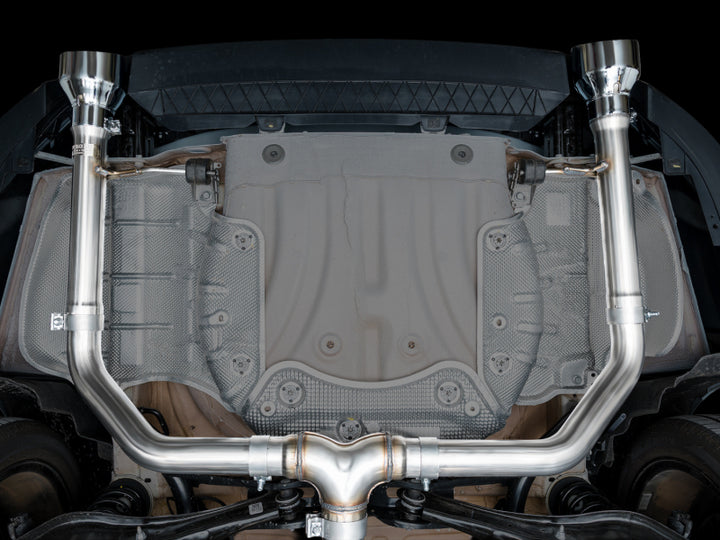 AWE Track Edition Catback Exhaust - Volkswagen Jetta GLI 2022-2025, Chrome Silver Tips, view 5