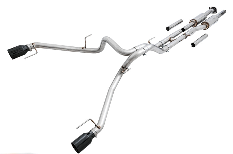 AWE Tuning Cat-Back Exhaust - Ford F-150 Diamond 2017-2020 Black Tips