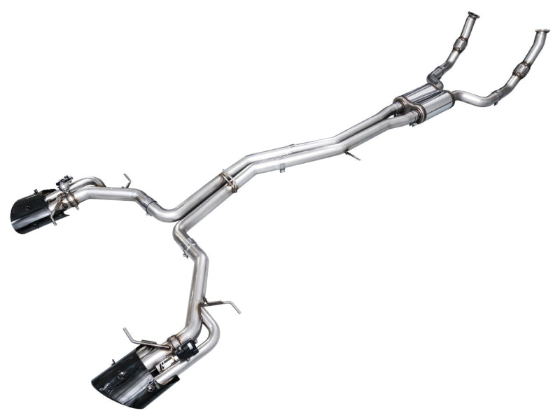 AWE Tuning SwitchPath Cat-Back Exhaust - Audi RS6 Avant / RS7 Sportback 2021-2026 - Diamond Black Tips