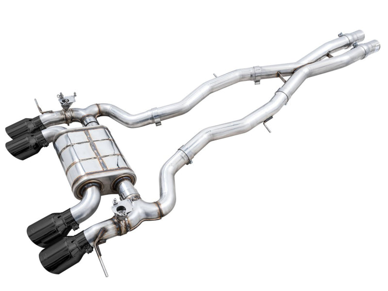 AWE Tuning SwitchPath Cat-Back Exhaust - BMW M3 2021-2025 / M4 2021-2026 - Diamond Black Tips