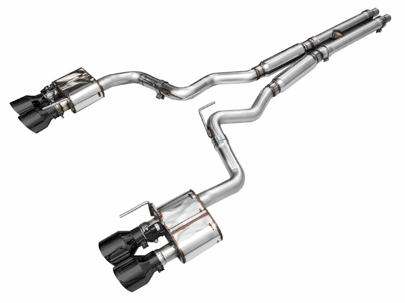 AWE Tuning SwitchPath Cat-Back Exhaust - Ford Mustang Dark Horse 2024-2026 - Diamond Black Tips