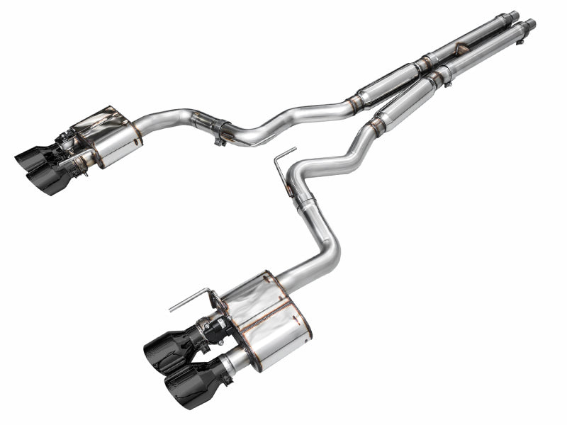 AWE Tuning SwitchPath Cat-Back Exhaust - Ford Mustang GT S650 2024-2026 - Diamond Black Tips
