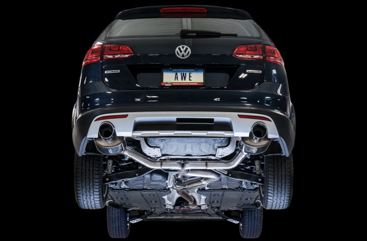AWE Tuning Touring Edition Cat-Back Exhaust - VW Golf Alltrack 2017-2019, Golf SportWagen, view 3