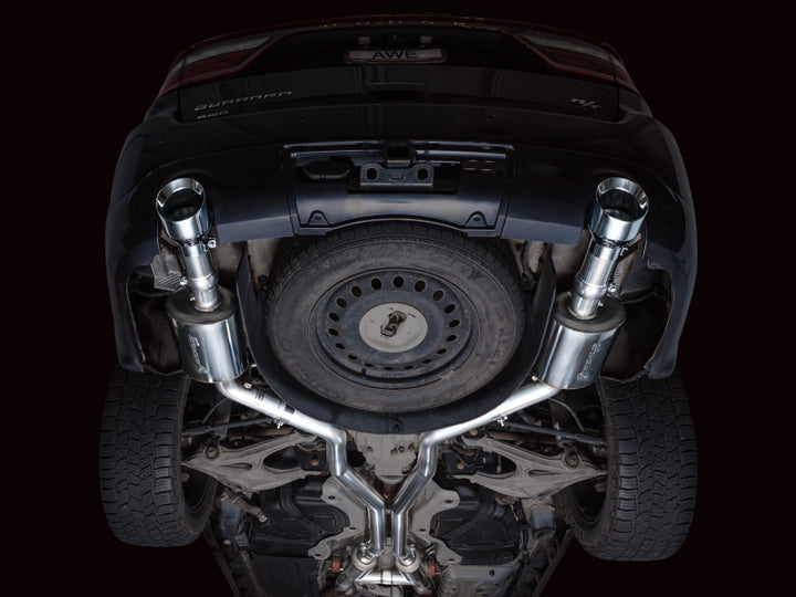 AWE Tuning Touring Edition Cat-Back Exhaust - Dodge Durango 2011-2025 Chrome Silver Tips, view 5