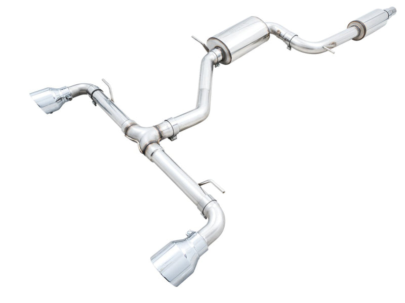 AWE Tuning Touring Edition Cat-Back Exhaust - VW GTI 2022-2026 Chrome Silver Tips