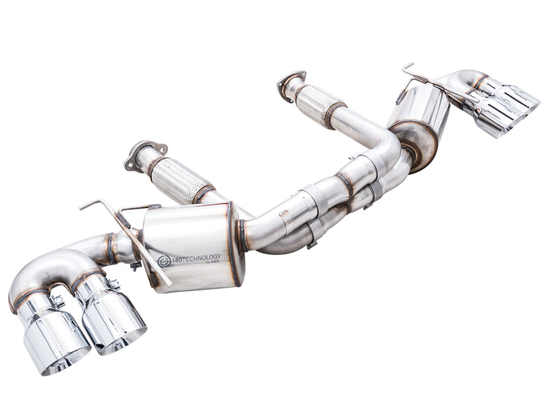 AWE Tuning Touring Edition Cat-Back Exhaust - Chevrolet Corvette C8 2020-2026 - Chrome Silver Tips