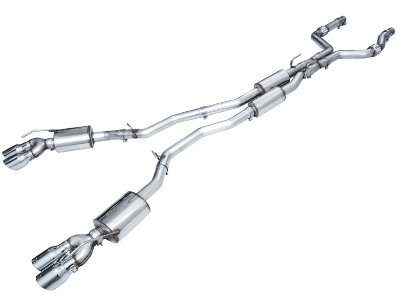AWE Tuning Touring Edition Cat-Back Exhaust - Ford Explorer 2020-2026 / Lincoln Aviator 2020-2025 - Chrome Silver Tips