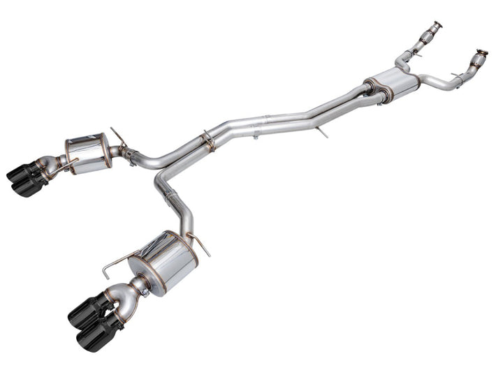AWE Tuning Touring Edition Cat-Back Exhaust - Audi S6 / S7 Sportback C8 2020-2025 - Diamond Black Tips