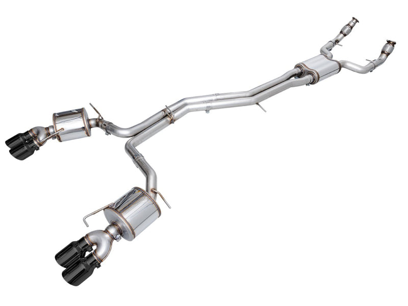 AWE Tuning Touring Edition Cat-Back Exhaust - Audi S6 / S7 Sportback C8 2020-2025 - Diamond Black Tips