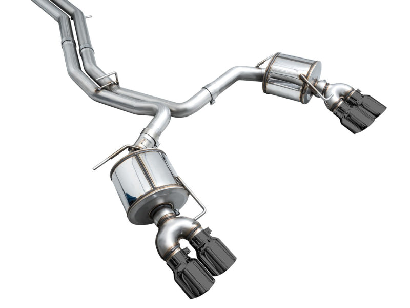 AWE Tuning Touring Edition Cat-Back Exhaust - Audi S6 / S7 Sportback C8 2020-2025 - Diamond Black Tips, view 16