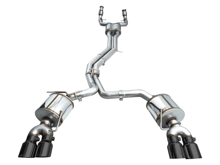 AWE Tuning Touring Edition Cat-Back Exhaust - Audi S6 / S7 Sportback C8 2020-2025 - Diamond Black Tips, view 17