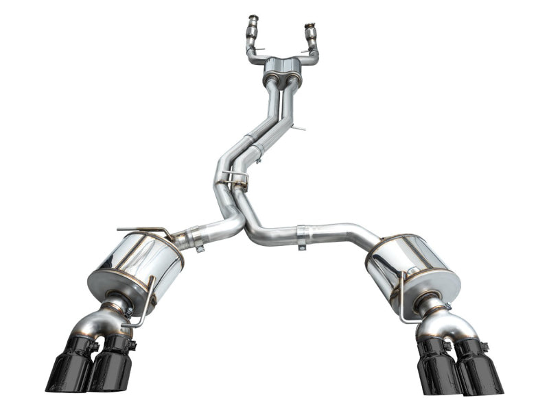 AWE Tuning Touring Edition Cat-Back Exhaust - Audi S6 / S7 Sportback C8 2020-2025 - Diamond Black Tips, view 17