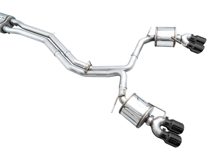 AWE Tuning Touring Edition Cat-Back Exhaust - Audi S6 / S7 Sportback C8 2020-2025 - Diamond Black Tips, view 18