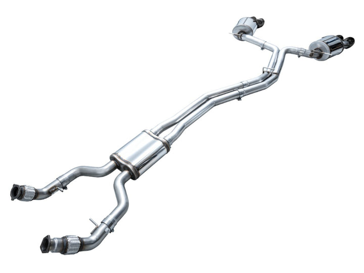 AWE Tuning Touring Edition Cat-Back Exhaust - Audi S6 / S7 Sportback C8 2020-2025 - Diamond Black Tips, view 20