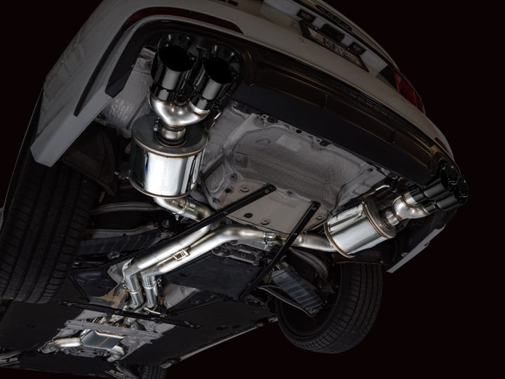 AWE Tuning Touring Edition Cat-Back Exhaust - Audi S6 / S7 Sportback C8 2020-2025 - Diamond Black Tips, view 3