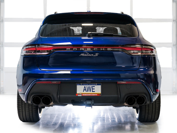 AWE Tuning Touring Edition Cat-Back Exhaust - Porsche Macan 2022-2025 - Diamond Black Tips, view 2
