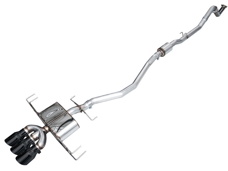 AWE Tuning Touring Edition Cat-Back Exhaust - Acura Integra Type S DE5 2024-2025 - Triple Diamond Black Tips