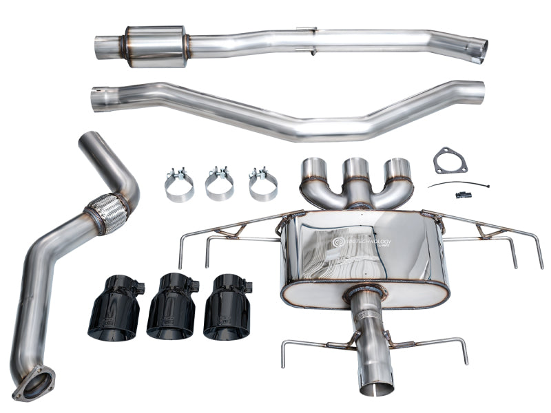 AWE Tuning Touring Edition Cat-Back Exhaust - Acura Integra Type S DE5 2024-2025 - Triple Diamond Black Tips, view 17