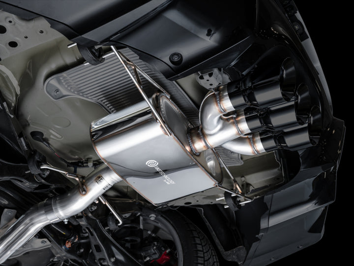 AWE Tuning Touring Edition Cat-Back Exhaust - Acura Integra Type S DE5 2024-2025 - Triple Diamond Black Tips, view 3