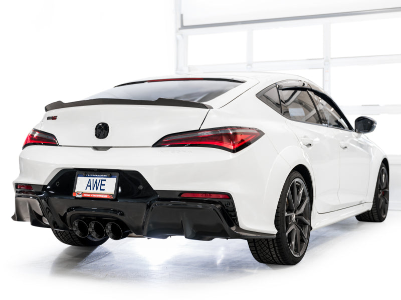 AWE Tuning Touring Edition Cat-Back Exhaust - Acura Integra Type S DE5 2024-2025 - Triple Diamond Black Tips, view 4