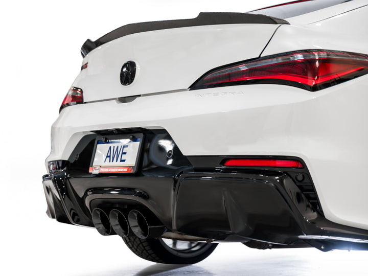 AWE Tuning Touring Edition Cat-Back Exhaust - Acura Integra Type S DE5 2024-2025 - Triple Diamond Black Tips, view 8