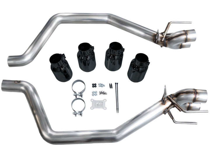AWE Tuning Track Edition Axle-Back Exhaust - Chevrolet Corvette Z06 / ZR1 2006-2013 - Diamond Black Tips, view 11
