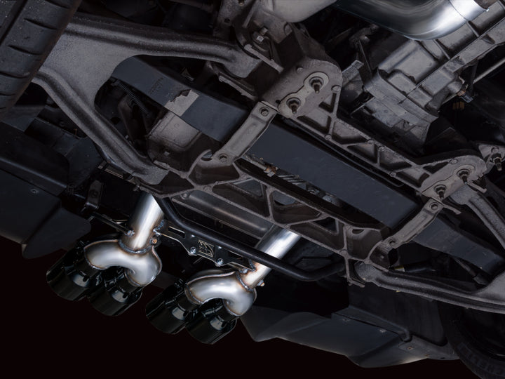 AWE Tuning Track Edition Axle-Back Exhaust - Chevrolet Corvette Z06 / ZR1 2006-2013 - Diamond Black Tips, view 4