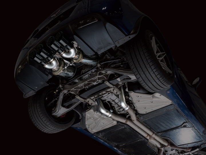 AWE Tuning Track Edition Axle-Back Exhaust - Chevrolet Corvette Z06 / ZR1 2006-2013 - Diamond Black Tips, view 5