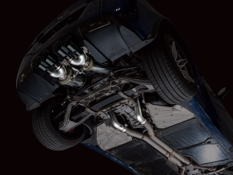 AWE Tuning Track Edition Axle-Back Exhaust - Chevrolet Corvette Z06 / ZR1 2006-2013 - Diamond Black Tips, view 5