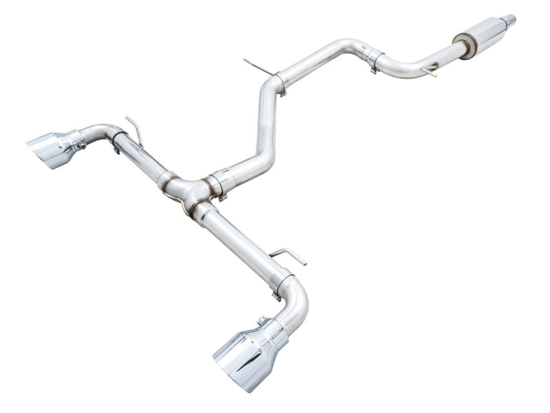 AWE Tuning Track Edition Cat-Back Exhaust - VW GTI 2022-2026 - Chrome Silver Tips