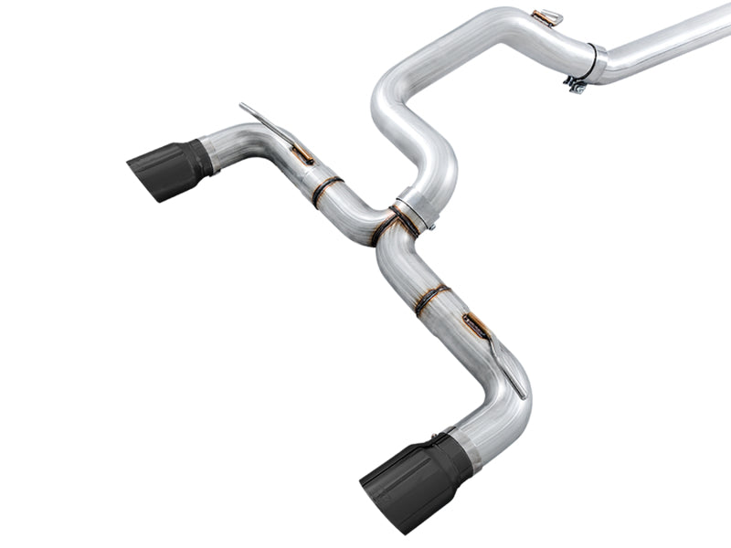 AWE Tuning Track Edition Cat-Back Exhaust - Ford Focus RS 2016-2018 - Diamond Black Tips