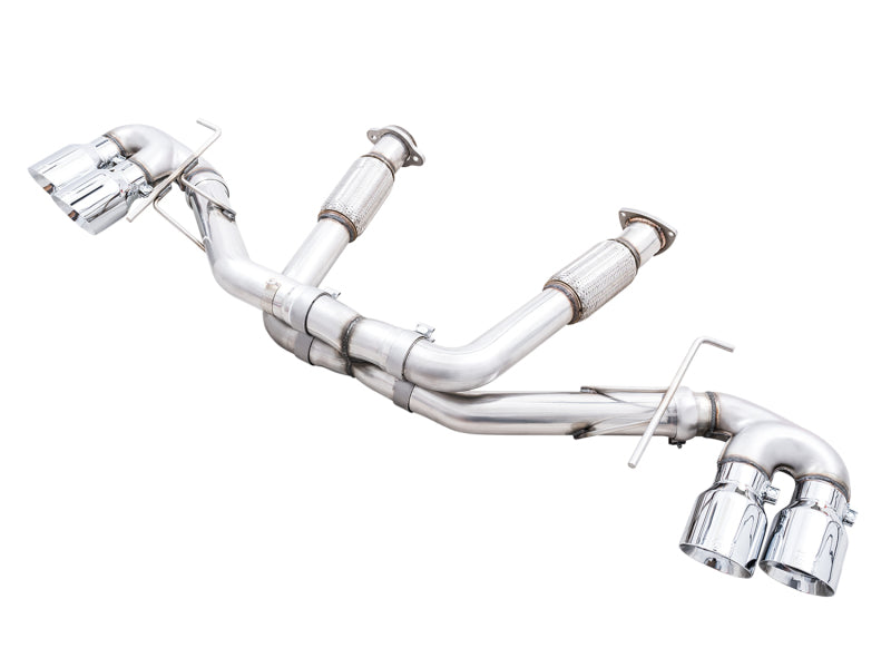 AWE Tuning Track Edition Cat-Back Exhaust - Chevrolet Corvette C8 2020-2026 - Chrome Silver Tips