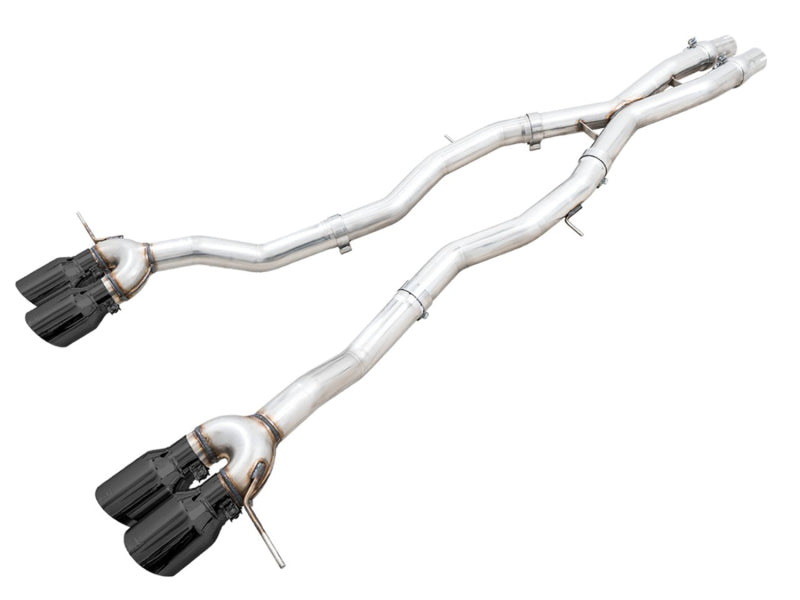 AWE Tuning Track Edition Cat-Back Exhaust - BMW M3 2021-2025 / M4 2021-2026 - Diamond Black Tips