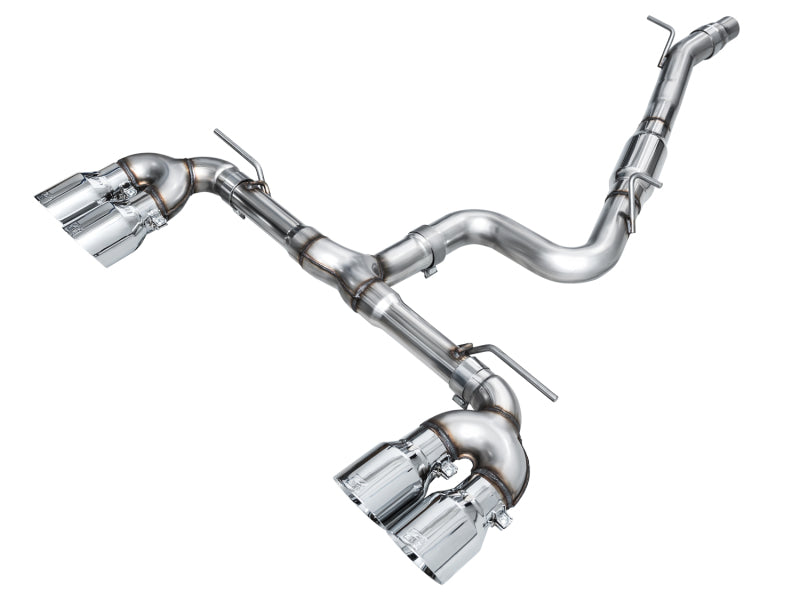 AWE Tuning Track Edition Cat-Back Exhaust - VW Golf R 2022-2026 - Chrome Silver Tips